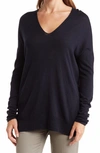 Vince Seamless V-neck Wool Blend Tunic In Coastal