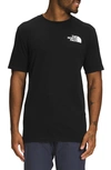 The North Face Nse Box Logo Graphic Tee In Black/black Glacier Dye Print