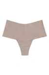 Hanky Panky Breathesoft Hi-rise Thong Underwear In Evening Grey