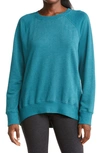 Zella Drew Crewneck Sweatshirt In Teal Waterfront