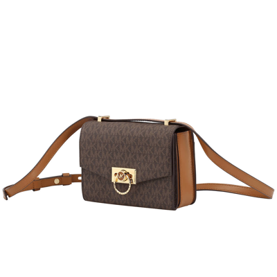 Michael Kors Ladies Hendrix Extra-small Logo Convertible Crossbody Bag - Brown