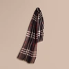 BURBERRY Lightweight Check Wool and Silk Scarf,39954851