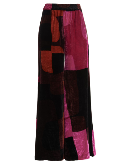 Gianluca Capannolo Geometric-print Wide-leg Trousers In Multicolor
