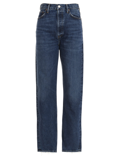 Agolde Ae Women's Straight Harper Jeans For Women In Blue