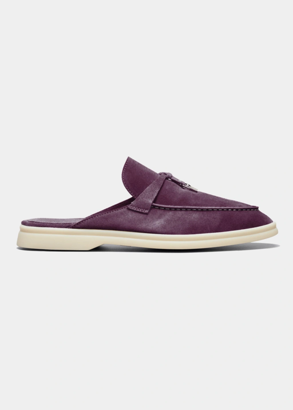 Loro Piana Babouche Charms Walk Suede Mule Loafers In K01p  display picture 1