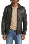 SCHOTT WAXY LEATHER DELIVERY JACKET