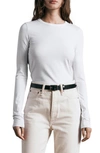 Rag & Bone Icon Luca Slim Long Sleeve Tee In Wht