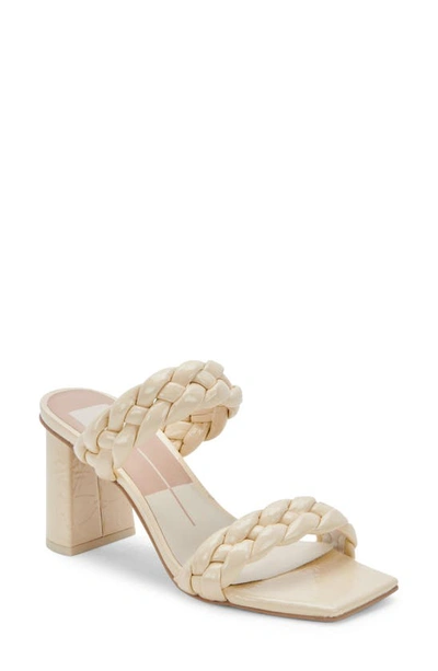 Dolce Vita Paily Braided Sandal In Bone Patent Stella