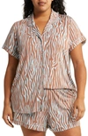 Nordstrom Moonlight Eco Short Pajamas In Blue Falls Zebra