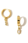 Child Of Wild Sophia Drop Huggie Hoop Earrings In Gold