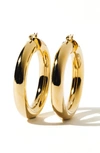 Child Of Wild Aubree Large Tube Hoop Earrings In Gold