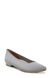 Vionic Dahlia Pointy Toe Flat In Light Grey