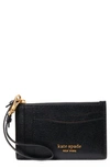 Kate Spade Morgan Saffiano Leather Coin Card Case Wristlet In Black