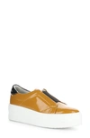 Bos. & Co. Mona Platform Slip-on Sneaker In Ochre/ Black Patent/ Elastic