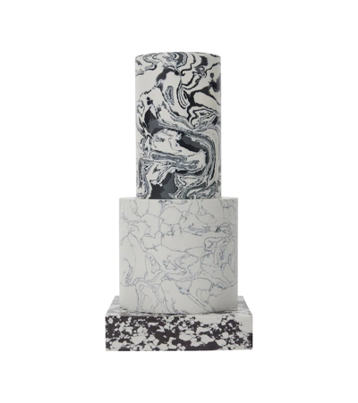 Tom Dixon Swirl Small Recycled Marble Vase In Black