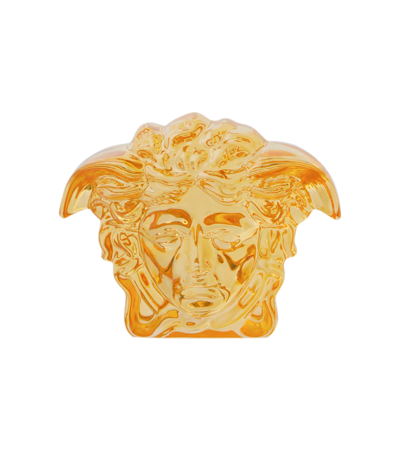 Versace Home Medusa Lumiere Paperweight In Amb