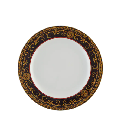 Versace Home Medusa Ornate-trim Plate In Weiss