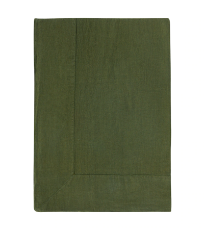 Once Milano Linen Tablecloth In Grn