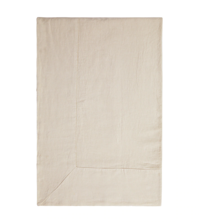 Once Milano Linen Tablecloth In Whi