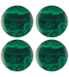 L'objet Set Of Four Malachite Canape Plates In Grn