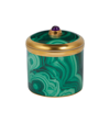 L'objet Malachite Porcelain And 24kt Gold Candle In Green