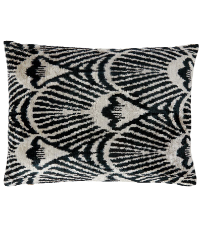 Les-ottomans Silk Velvet Cushion In Mul