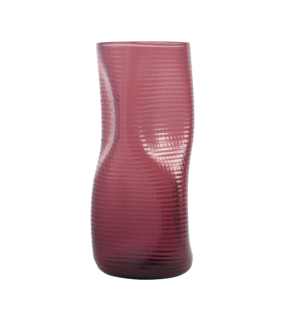 Cassina Coral Abstract Textured Vase In Rot