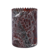 Editions Milano Triangoli Levanto Marble Vase (21cm) In Red