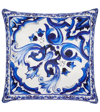 Dolce & Gabbana Casa Medium Printed Silk Twill Cushion In Mul