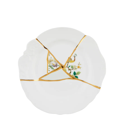 Seletti Kintsugi No. 2 Dinner Plate In Weiss