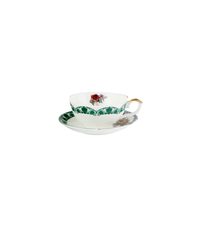 Seletti Hybrid Isidora Teacup And Saucer Set In White