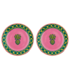 LA DOUBLEJ PINEAPPLE SET OF 2 DESSERT PLATES