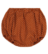 Caramel Grouper Spotted Cotton Bloomers 3-24 Months In Rust Dot
