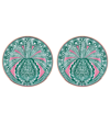 LA DOUBLEJ BIG PINEAPPLE SET OF 2 DESSERT PLATES