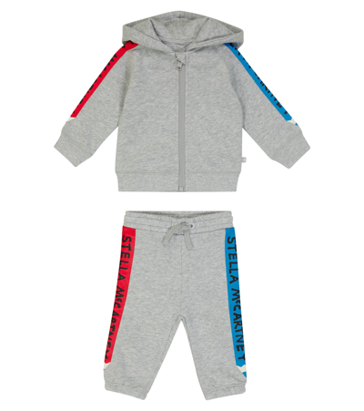 Stella Mccartney Kids' Baby Printed Cotton Jersey Tracksuit In Thunder