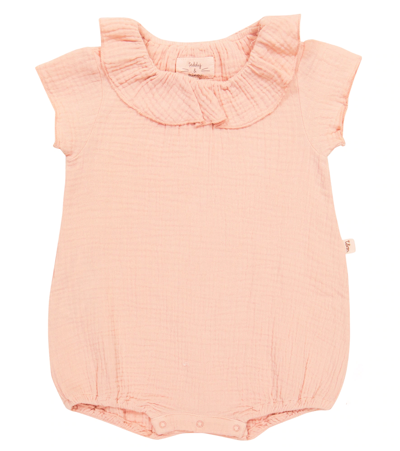 Il Gufo Kids' Baby Cotton Onesie In Smoothie Pink