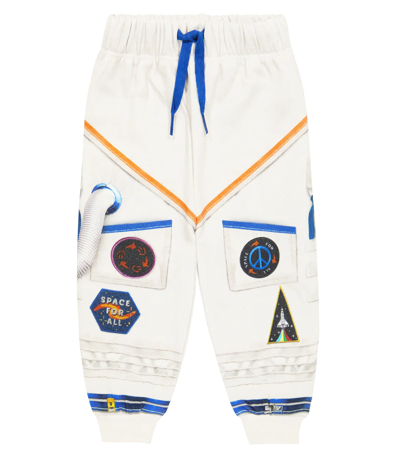 Molo Babies' Astronaut-print Track Pants In Grey