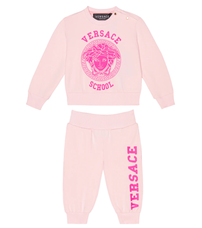 Versace Baby Girl's 2-piece Felpa + St. Medusa Logo Tracksuit In Pink