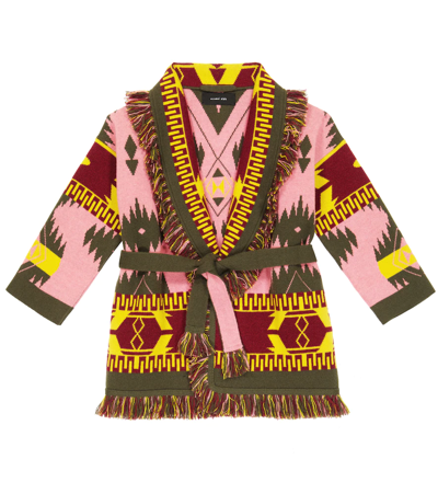 Alanui Kids' Icon Jacquard Cashmere Cardigan In Multicolor