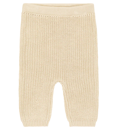 Donsje Baby Luca Cotton Trousers In Champagne