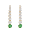 Melissa Kaye Aria 18kt Yellow Gold Earring With Diamonds And Garnet In Yg