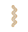 Sydney Evan Wavy Stud 14kt Gold Single Earring With Diamonds In Yg/ Diamond
