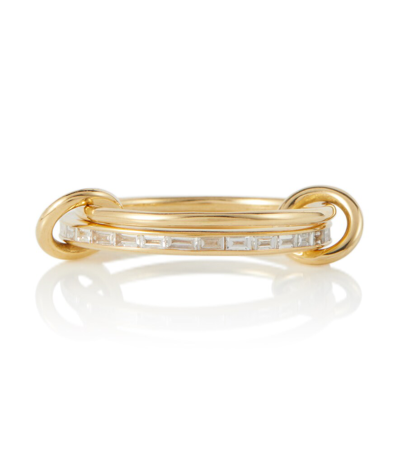 Spinelli Kilcollin Callisto 18kt Gold Linked Rings With White Diamonds In Yg