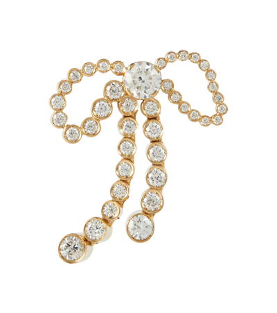 Sophie Bille Brahe Rosette De Diamant 18kt Gold Single Earring With Diamonds