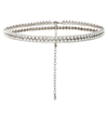 Amina Muaddi Crystal-embellished Waist Chain In White