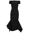 Alexandre Vauthier Off-the-shoulder Cutout Fit-&-flare Bandage Midi Dress In Black