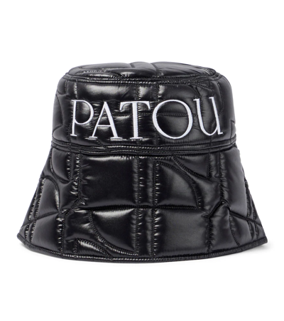 Patou Logo-embroidered Bucket Hat In Nero