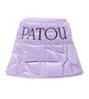 PATOU LOGO QUILTED SATIN BUCKET HAT