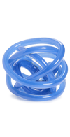 TIZO DESIGN 6" HANDBLOWN GLASS KNOT BLUE