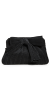 Loeffler Randall Rayne Pleated Frame Clutch With Bow Black In Black